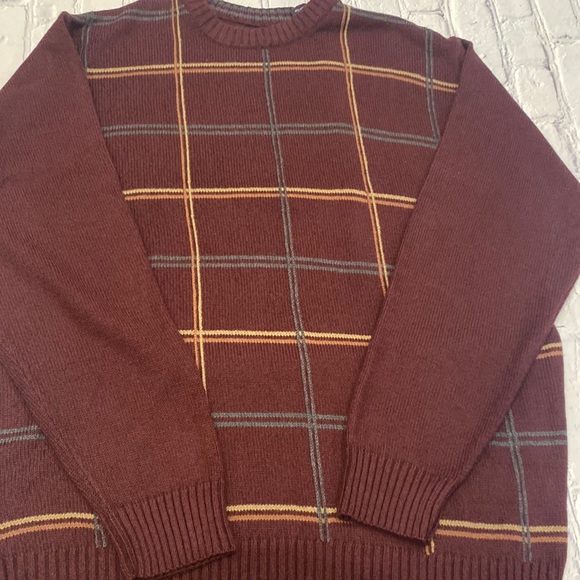 Haggar XXL Mens Plaid Knit Winter Sweater - Picture 5 of 5